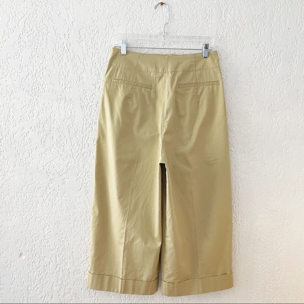 Rebecca Taylor Cream Smocked Tank with Tan Wide-Leg Pants - Picture 5 of 13